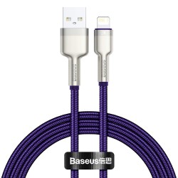 CABLU alimentare si date Baseus Cafule Metal, Fast Charging Data Cable pt. smartphone, USB la Lightning Iphone 2.4A, braided, 1m