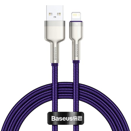 CABLU alimentare si date Baseus Cafule Metal, Fast Charging Data Cable pt. smartphone, USB la Lightning Iphone 2.4A, braided, 1m