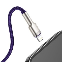 CABLU alimentare si date Baseus Cafule Metal, Fast Charging Data Cable pt. smartphone, USB la Lightning Iphone 2.4A, braided, 1m