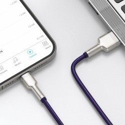 CABLU alimentare si date Baseus Cafule Metal, Fast Charging Data Cable pt. smartphone, USB la Lightning Iphone 2.4A, braided, 1m