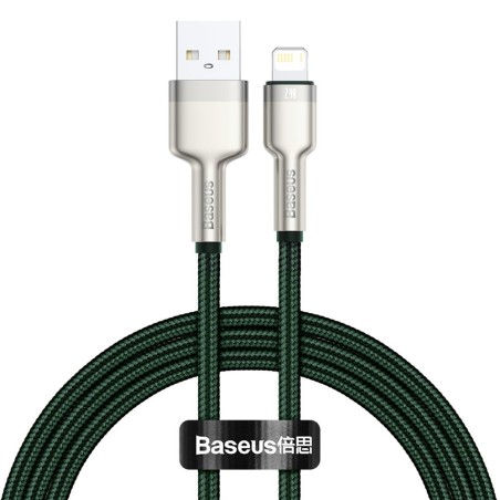CABLU alimentare si date Baseus Cafule Metal, Fast Charging Data Cable pt. smartphone, USB la Lightning Iphone 2.4A, braided, 1m