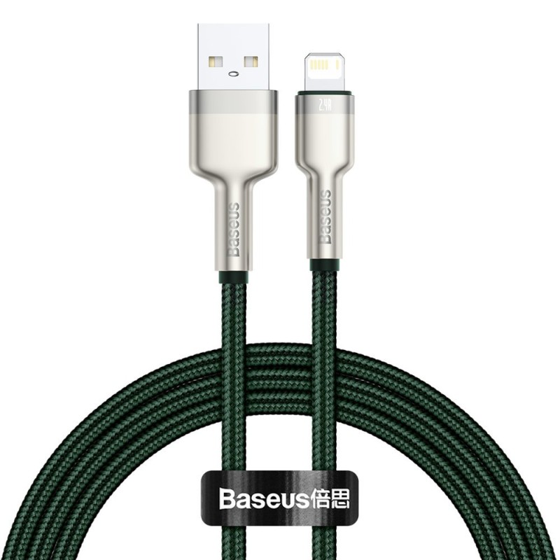 CABLU alimentare si date Baseus Cafule Metal, Fast Charging Data Cable pt. smartphone, USB la Lightning Iphone 2.4A, braided, 1m