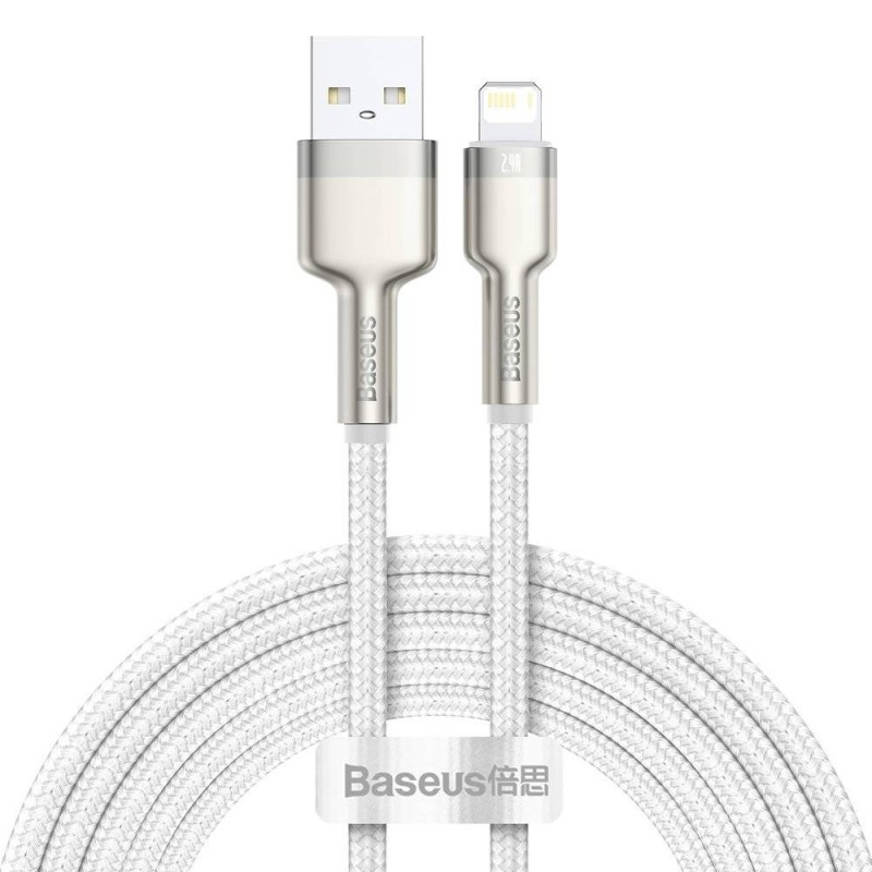 CABLU alimentare si date Baseus Cafule Metal, Fast Charging Data Cable pt. smartphone, USB la Lightning Iphone 2.4A, braided, 2m