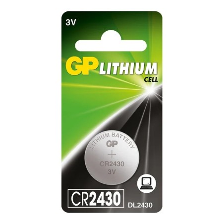 Baterie GP Batteries, butoni (CR2430) 3V lithium, blister 1 buc. " GPCR2430-2C1" "GPPBL2430037" - 945242 (timbru verde 0.01  lei