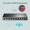 SWITCH TP-LINK 10-Port Gigabit Desktop Switch cu 8-Port PoE+, 123W total power, carcasa metal "TL-SG1210MP" (timbru verde 2 lei)