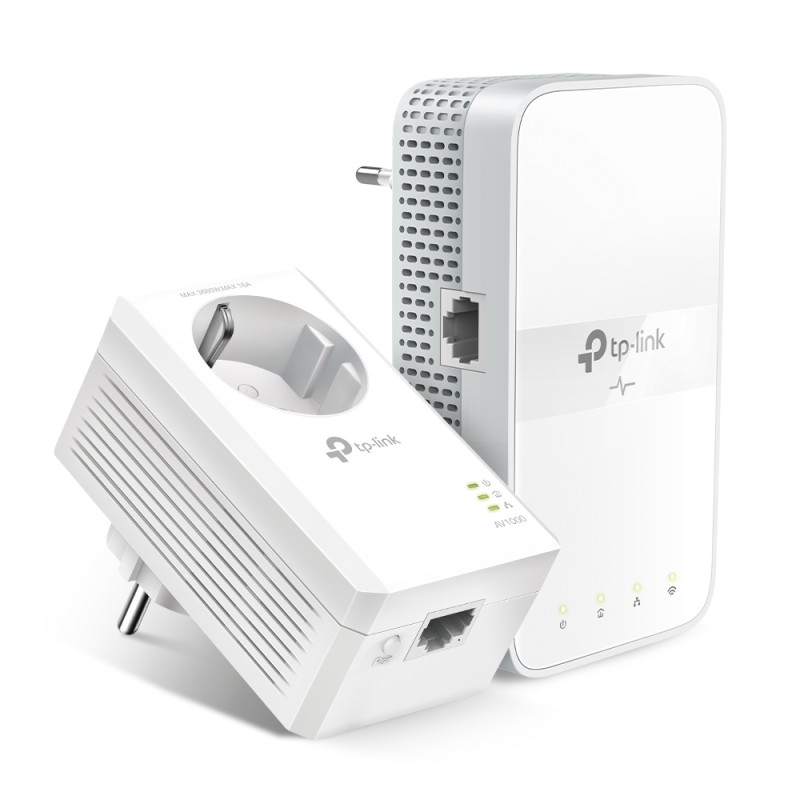 KIT ADAPTOR + Amplificator POWERLINE TP-Link, AC1200 dual band 802.11ac Wi-Fi, Gigabit Ethernet Port, "TL-WPA7617 KIT" (timbru v