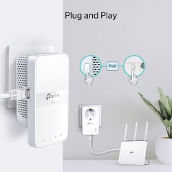 KIT ADAPTOR + Amplificator POWERLINE TP-Link, AC1200 dual band 802.11ac Wi-Fi, Gigabit Ethernet Port, "TL-WPA7617 KIT" (timbru v