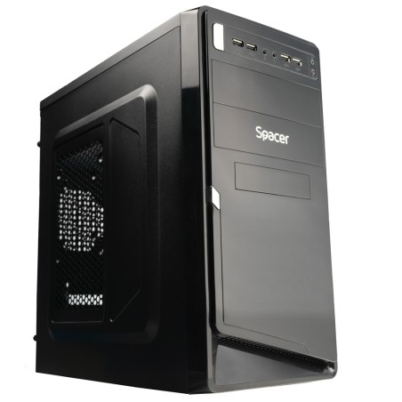 CARCASA SPACER, Mini Tower, mATX, "MOON", 450 (230W for 450 Desktop PC), USB 2.0 x 4, Jack 3.5mm x 2, "SPC-MOON" (timbru verde 0