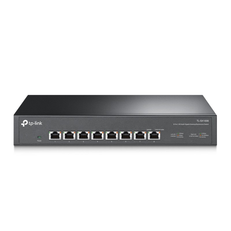 SWITCH TP-LINK  8 porturi 10G carcasa metalica "TL-SX1008" (timbru verde 2 lei)