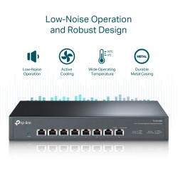SWITCH TP-LINK  8 porturi 10G carcasa metalica "TL-SX1008" (timbru verde 2 lei)