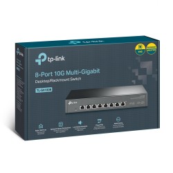 SWITCH TP-LINK  8 porturi 10G carcasa metalica "TL-SX1008" (timbru verde 2 lei)