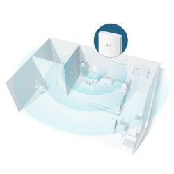 ACCESS POINT TP-LINK wireless 1200Mbps Dual Band, 4 x port Gigabit, 2 antene interne, alimentare 802.3af/802.3at  PoE, montare p