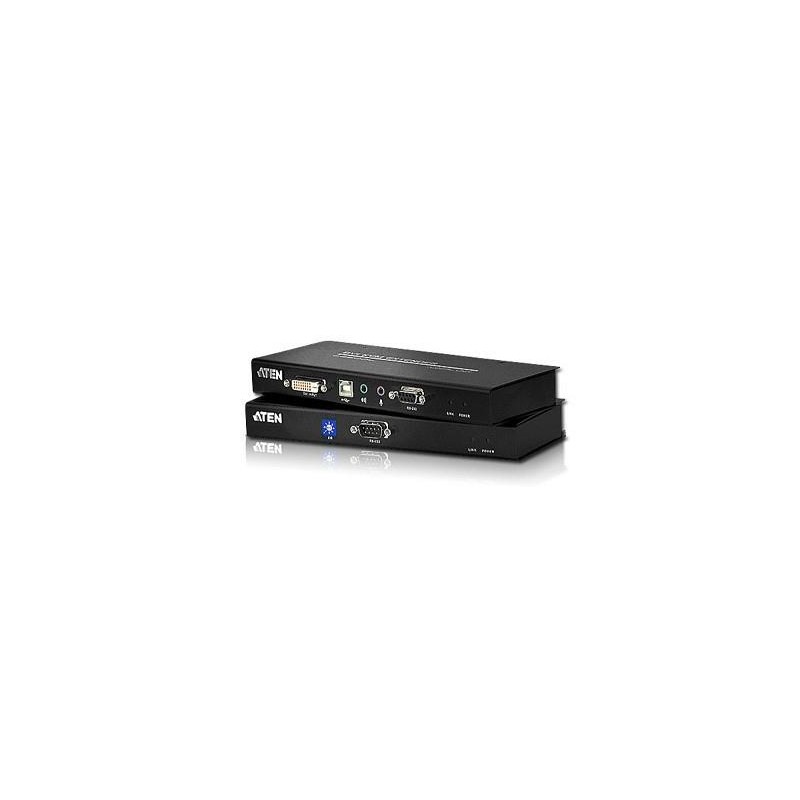 EXTENDER KVM ATEN acces PC de la distanta maxim 60M, conector tip DVI-D (M) x 1 | USB Type B (M) | Serial RS232 (9-pin) (M) | 3.