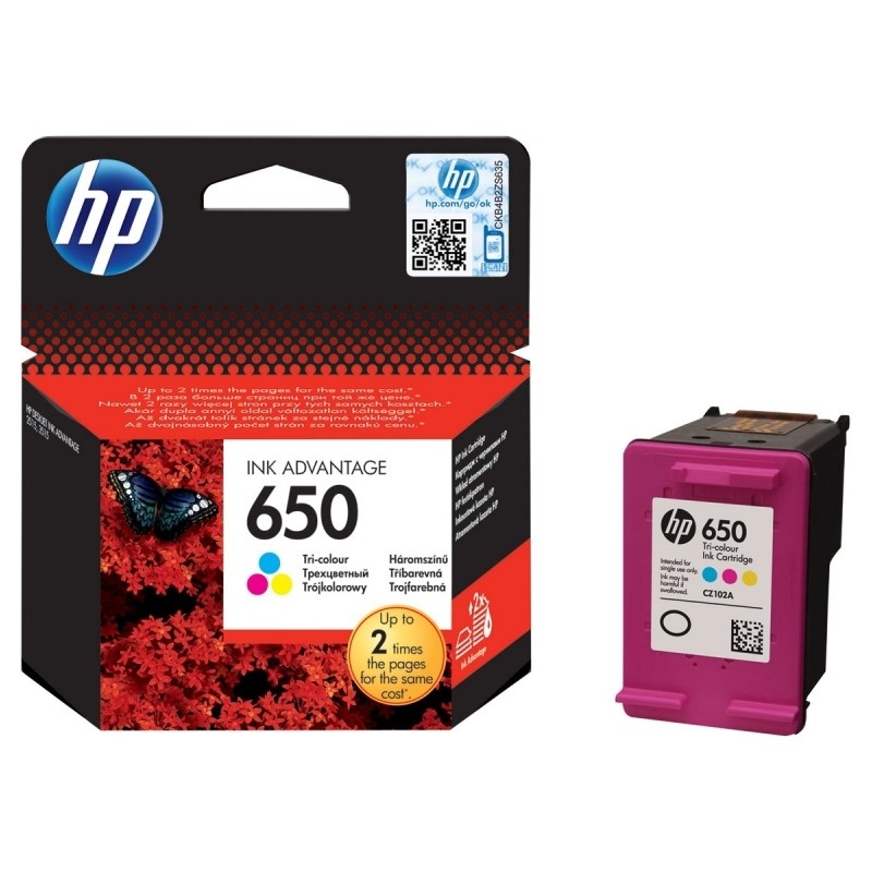Cartus Cerneala Original HP Color, nr.650, pentru DJ 1015|1515|2515|2545|2645|3515|3545|4515, , (timbru verde 0.15 lei), "CZ102A
