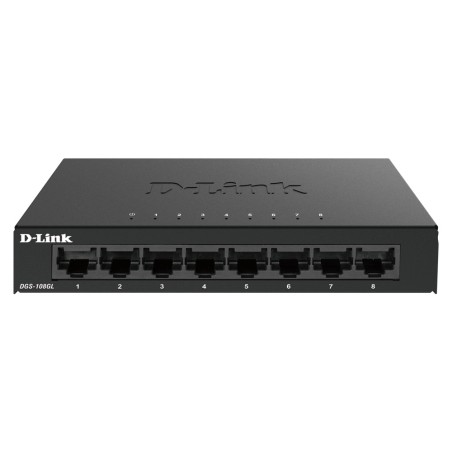 SWITCH D-Link, Gigabit x 8, carcasa metalica, "DGS-108GL" (timbru verde 2 lei)