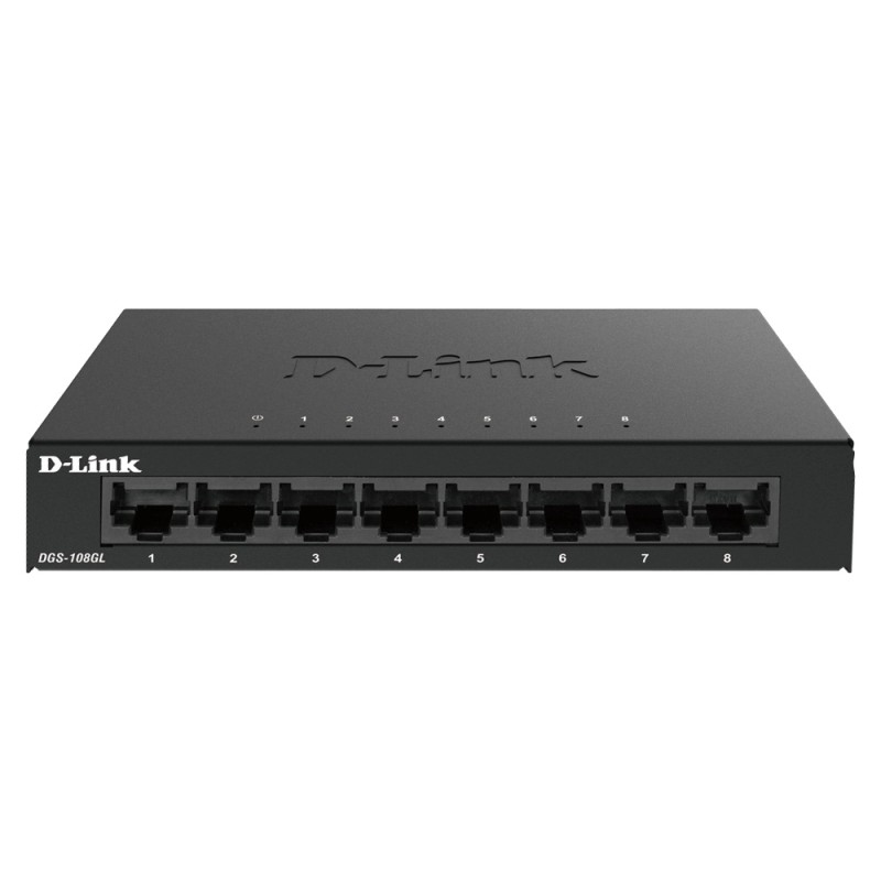 SWITCH D-Link, Gigabit x 8, carcasa metalica, "DGS-108GL" (timbru verde 2 lei)