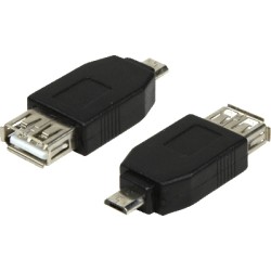 ADAPTOR LOGILINK, pt. smartphone, Micro-USB 2.0 (T) la USB 2.0 (M), negru, "AU0029" (timbru verde 0.08 lei)