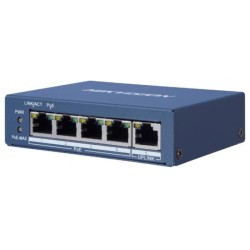 SWITCH. PoE Hikvision, port Gigabit x 4, carcasa metalica, "DS-3E0505P-E/M" (timbru verde 2 lei)