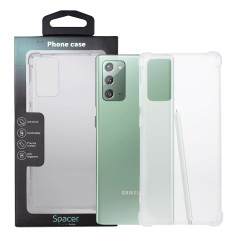Husa Samsung Galaxy Note 20 Spacer, transparenta, grosime 1.5mm, protectie suplimentara antisoc la colturi, material flexibil TP