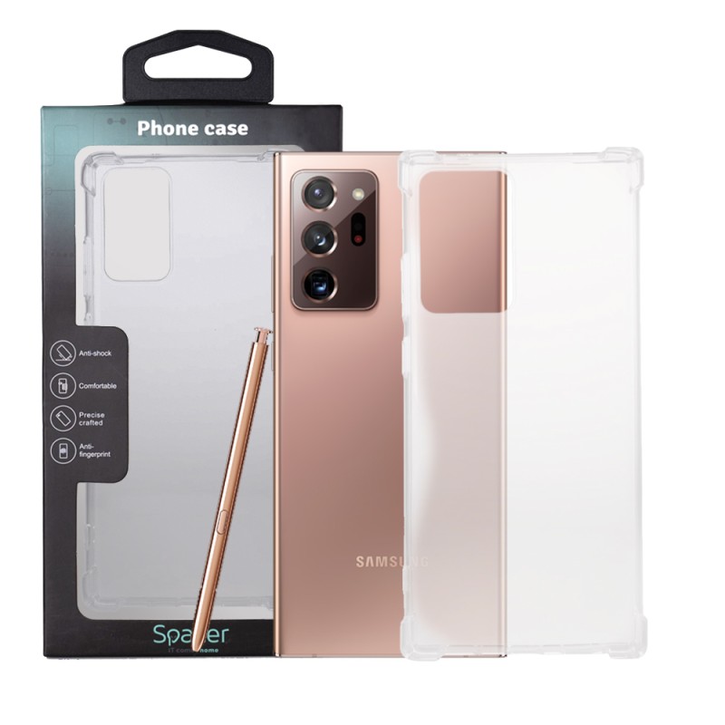 Husa Samsung Galaxy Note 20 Ultra Spacer, transparenta, grosime 1.5mm, protectie suplimentara antisoc la colturi, material flexi