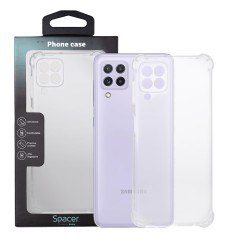 Husa Samsung Galaxy A22 4G Spacer, transparenta, grosime 1.5mm, protectie suplimentara antisoc la colturi, material flexibil TPU