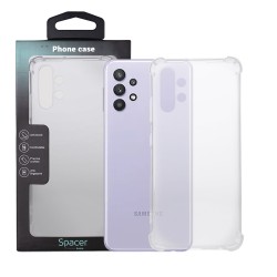 Husa Samsung Galaxy A32 4G Spacer, transparenta, grosime 1.5mm, protectie suplimentara antisoc la colturi, material flexibil TPU