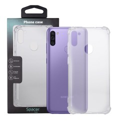 Husa Samsung Galaxy M11 Spacer, transparenta, grosime 1.5mm, protectie suplimentara antisoc la colturi, material flexibil TPU "S