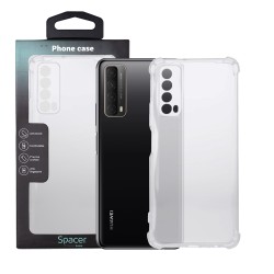 Husa Huawei telefon P Smart, transparent, tip back cover, protectie suplimentara antisoc la colturi, material flexibil TPU, "SPP