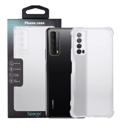 Husa Huawei telefon P Smart, transparent, tip back cover, protectie suplimentara antisoc la colturi, material flexibil TPU, "SPP
