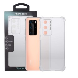 Husa Huawei telefon P 40 Pro, transparent, tip back cover, protectie suplimentara antisoc la colturi, material flexibil TPU, "SP