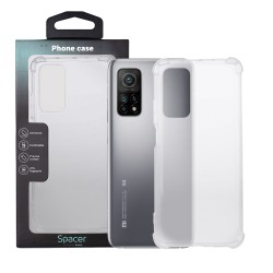 Husa Xiaomi Mi 10T 5G Spacer, transparenta,  grosime 1.5mm, protectie suplimentara antisoc la colturi, material flexibil TPU "SP