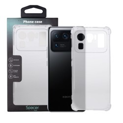 Husa Xiaomi Mi 11 Ultra 5G Spacer, transparenta,  grosime 1.5mm, protectie suplimentara antisoc la colturi, material flexibil TP