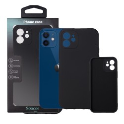 Husa Iphone 12, grosime 1.5mm, material flexibil TPU, negru "SPPC-AP-IP12-TPU"