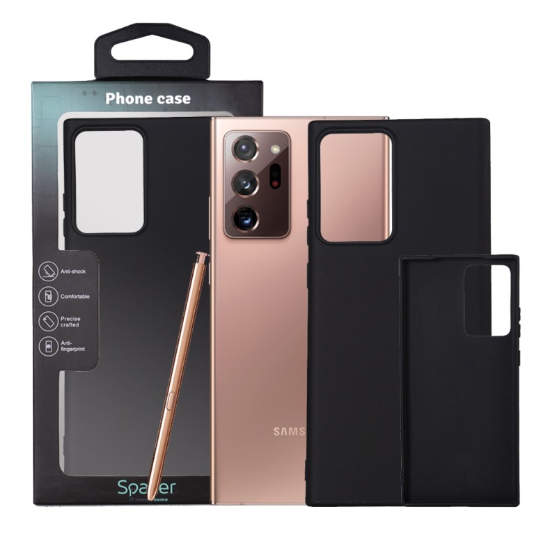 Husa Samsung Galaxy Note 20 Ultra Spacer, negru, grosime 1.5mm, material flexibil TPU "SPPC-SM-GX-N20U-TPU"