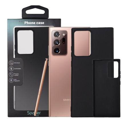 Husa Samsung Galaxy Note 20 Ultra Spacer, negru, grosime 1.5mm, material flexibil TPU "SPPC-SM-GX-N20U-TPU"