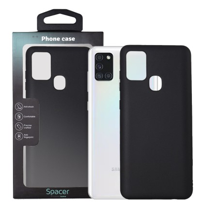 Husa Samsung Galaxy A21S Spacer, negru, grosime 1.5mm, material flexibil TPU "SPPC-SM-GX-A21S-TPU"
