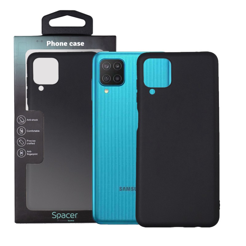Husa Samsung Galaxy M12 Spacer, negru, grosime 1.5mm, material flexibil TPU "SPPC-SM-GX-M12-TPU"