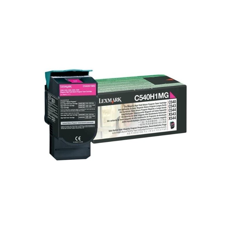 Toner Original Lexmark Magenta, C540H1MG, pentru C540|C543|C544|X543|X544|X548, 2K, (timbru verde 1.2 lei) , "C540H1MG"