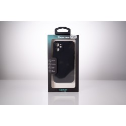 Husa Iphone 12 Mini Spacer, grosime 2mm, material flexibil silicon + interior cu microfibra, negru "SPPC-AP-IP12M-SLK"