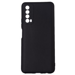 Husa Huawei telefon P Smart, negru, tip back cover, material flexibil silicon + interior cu microfibra, "SPPC-HU-P-S-SLK"