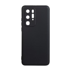 Husa Huawei telefon P 40 Pro, negru, tip back cover, material flexibil silicon + interior cu microfibra, "SPPC-HU-P-40P-SLK"