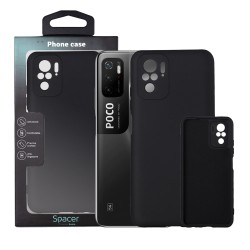 Husa Xiaomi Pocophone M3 Pro 5G Spacer, negru, grosime 2mm, material flexibil silicon + interior cu microfibra "SPPC-XI-PC-M3P5G