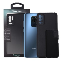 Husa Xiaomi Redmi Note 10 5G Spacer, negru, grosime 2mm, material flexibil silicon + interior cu microfibra "SPPC-XI-RM-N105G-SL