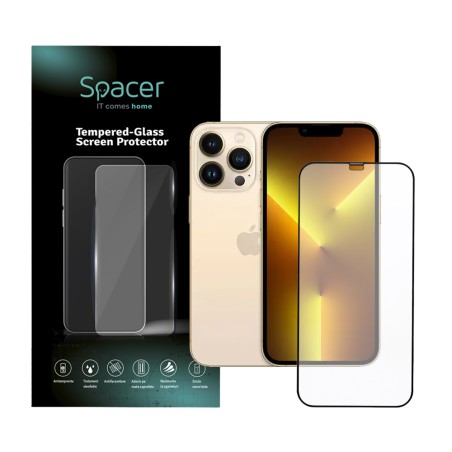 FOLIE STICLA  Spacer pentru Iphone 12 Pro Max, grosime 0.3mm, acoperire totala ecran, strat special anti-ulei si anti-amprenta, 