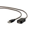 CABLU USB GEMBIRD prelungitor, USB 2.0 (T) la USB 2.0 (M), 5m, activ (permite folosirea unui cablu USB lung), black "UAE-01-5M" 