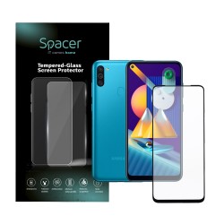 FOLIE STICLA  Spacer pentru Samsung Galaxy M11, grosime 0.3mm, acoperire totala ecran, strat special anti-ulei si anti-amprenta,