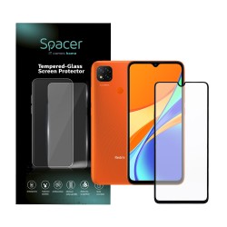 FOLIE STICLA  Spacer pentru Xiaomi Redmi 9C, grosime 0.3mm, acoperire totala ecran, strat special anti-ulei si anti-amprenta, Te