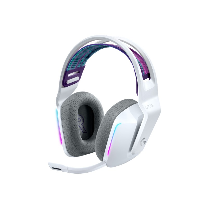 LOGITECH G733 LIGHTSPEED Wireless RGB Gaming Headset - WHITE - 2.4GHZ - EMEA, "981-000883" (timbru verde 0.8 lei)