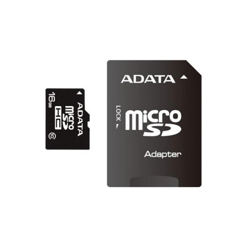 CARD MicroSD ADATA,  16 GB, MicroSDHC, clasa 10, standard UHS-I U1, "AUSDH16GUICL10-RA1" (timbru verde 0.03 lei)