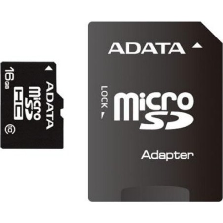 CARD MicroSD ADATA,  16 GB, MicroSDHC, clasa 10, standard UHS-I U1, "AUSDH16GUICL10-RA1" (timbru verde 0.03 lei)